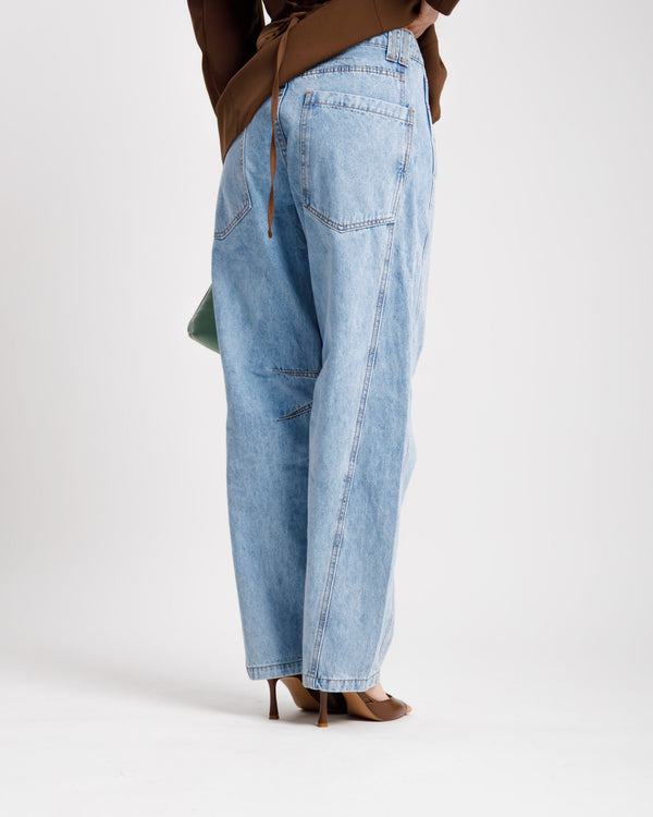 Jeans ballon impunture LIGHT BLUE - 9033