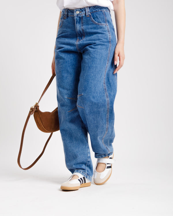 Jeans ballon impunture DARK BLUE - 9033