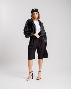 Bomber finta pelle NERO - DYLAN