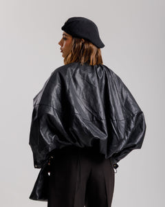 Bomber finta pelle NERO - DYLAN