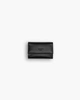 Portafoglio in pelle medio con patta nero - LOVING BAGS