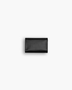 Portafoglio in pelle medio con patta nero - LOVING BAGS
