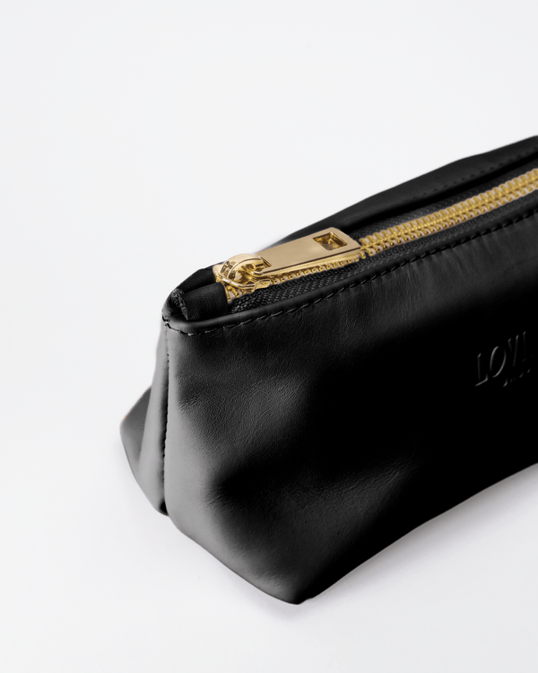 Beauty case in pelle NOAH - nero