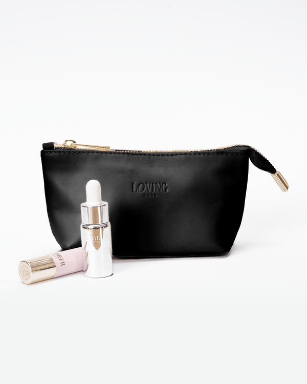 Beauty case in pelle NOAH - nero