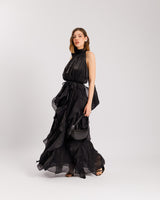 Abito lungo con rouches - R13820