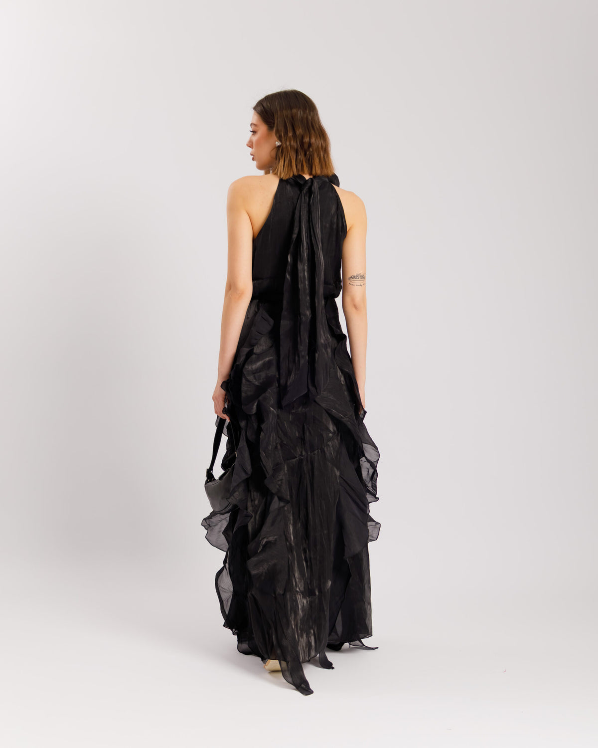Abito lungo con rouches - R13820