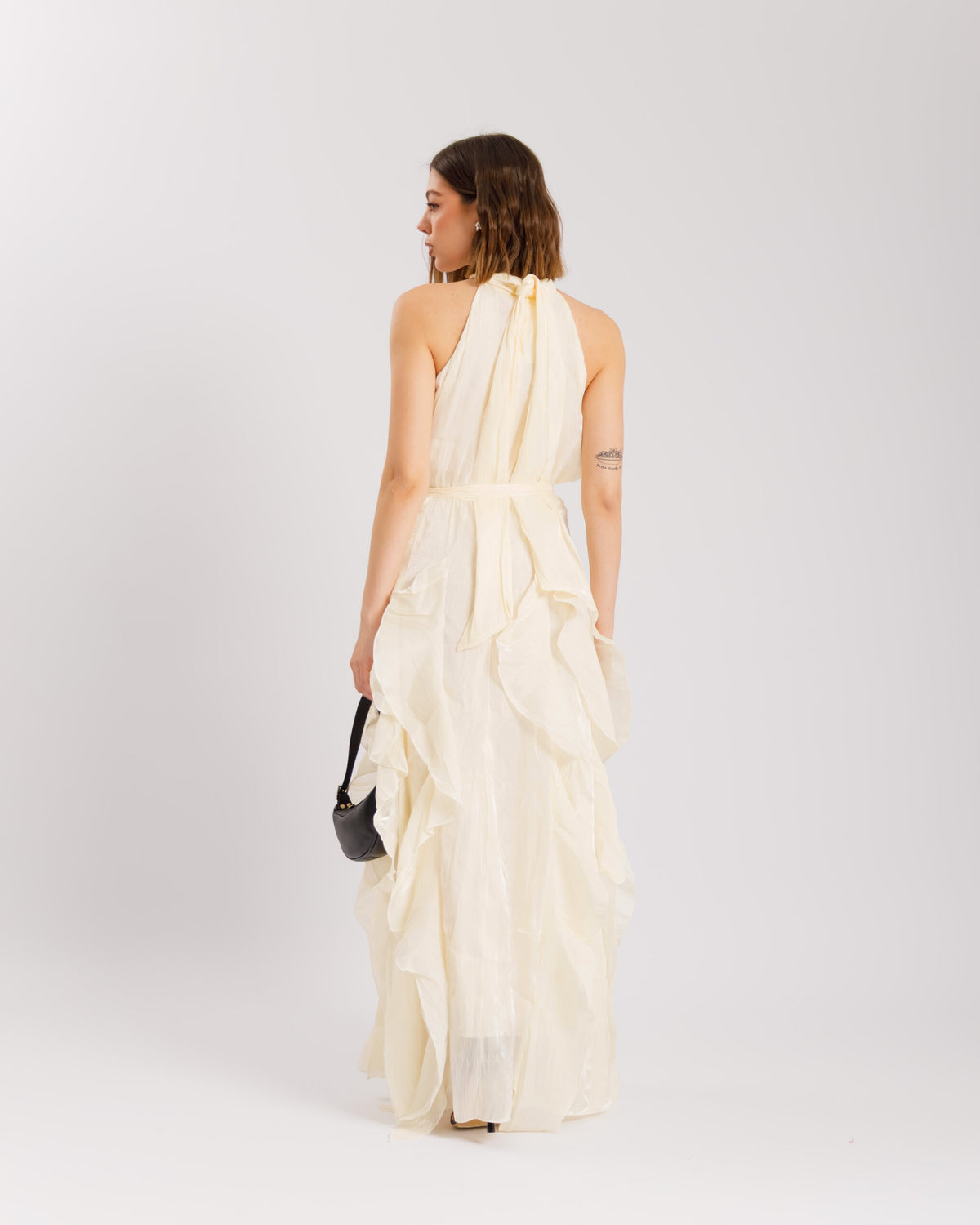 Abito lungo con rouches - R13820