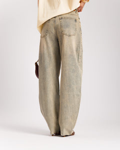 Jeans barrel fit sabbiato - 9475