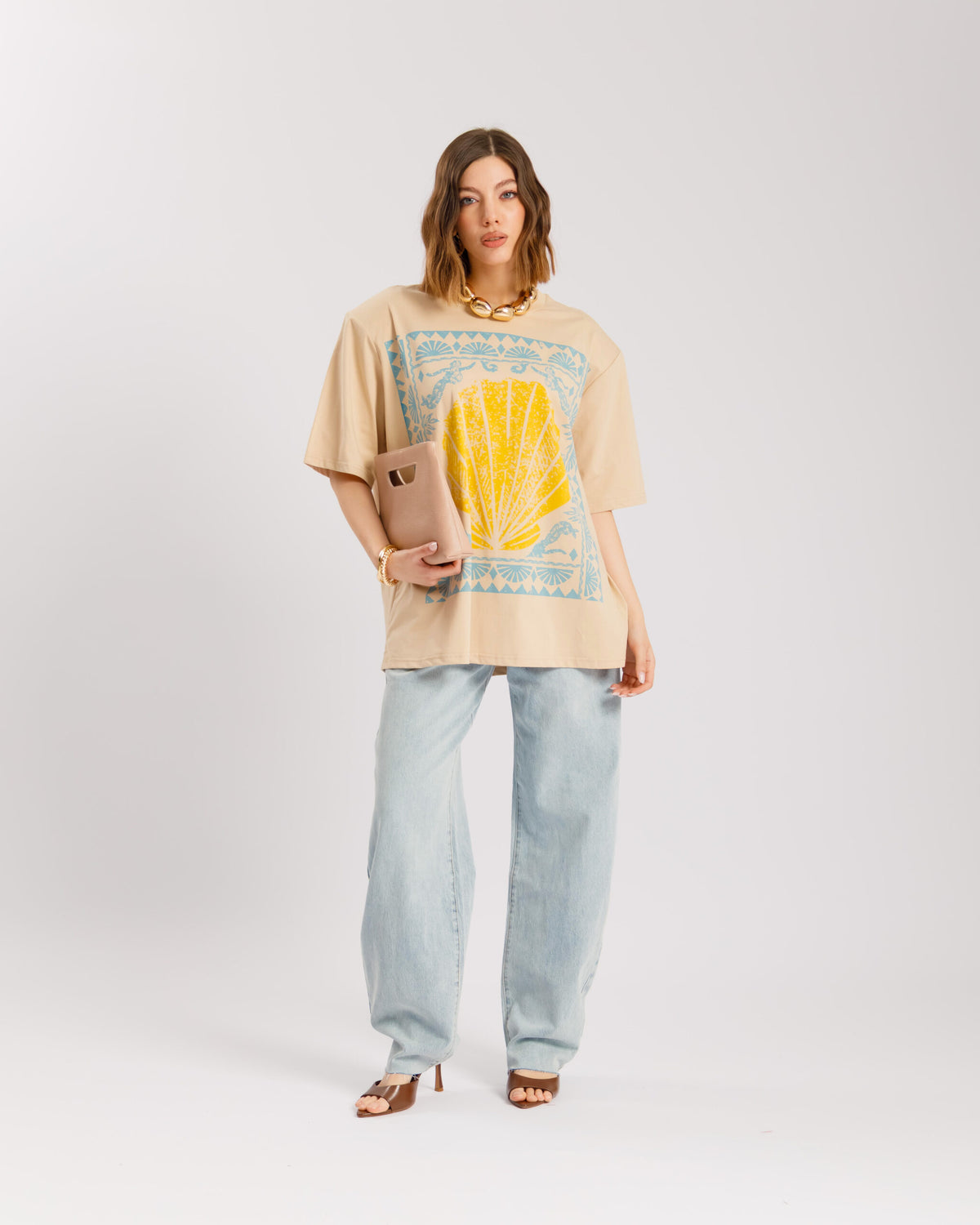 Jeans barrel fit blu chiaro - 9473