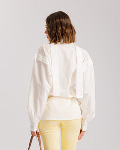 Camicia in cotone con foulard - H13757