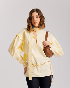 Camicia in cotone con foulard - H13757