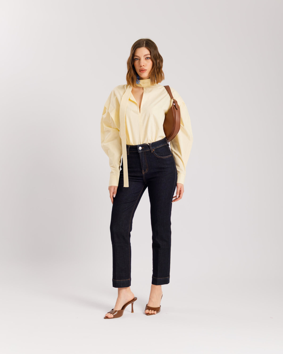 Jeans straight capri - H3042
