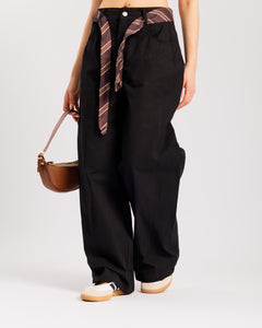Pantaloni baggy cintura cravatta - 8875