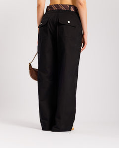 Pantaloni baggy cintura cravatta - 8875