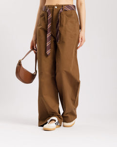 Pantaloni baggy cintura cravatta - 8875