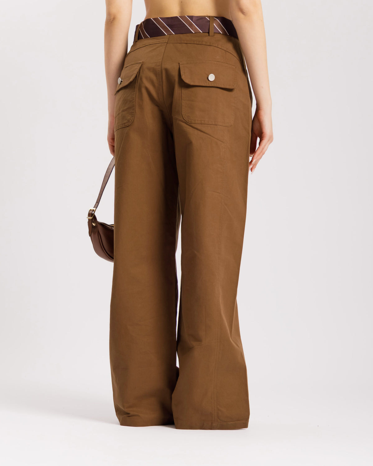 Pantaloni baggy cintura cravatta - 8875