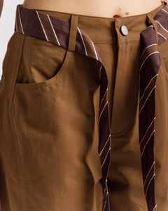 Pantaloni baggy cintura cravatta - 8875