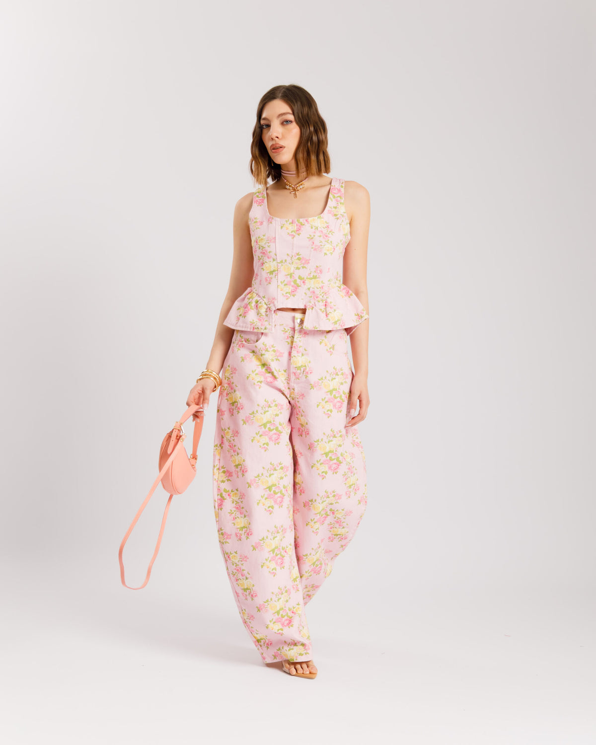 Coord-set denim flower ROSA - EC13897