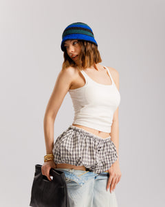 Shorts culotte a quadretti - PJ15252