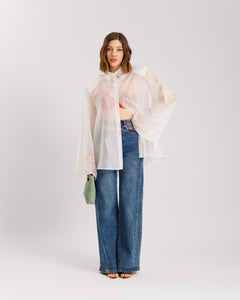 Camicia in seta con spalline - H15295
