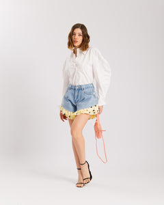 Shorts a campana con pois DENIM - PJ15062
