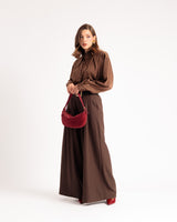 Pantalon palazzo avec ceinture - 1301