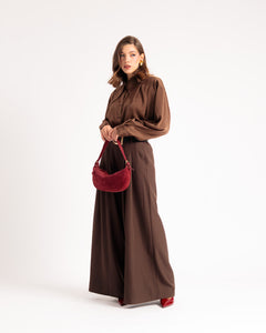 Pantalon palazzo avec ceinture - 1301