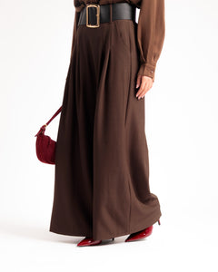 Pantalon palazzo avec ceinture - 1301