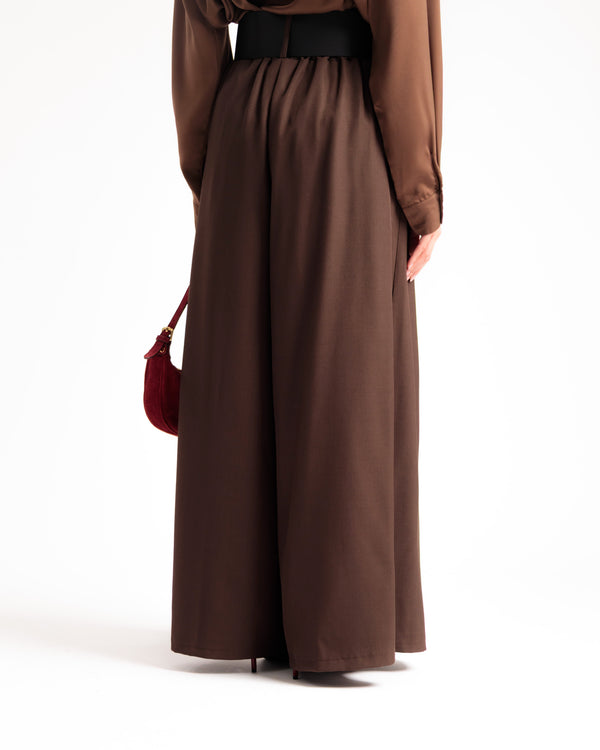 Pantalon palazzo avec ceinture - 1301