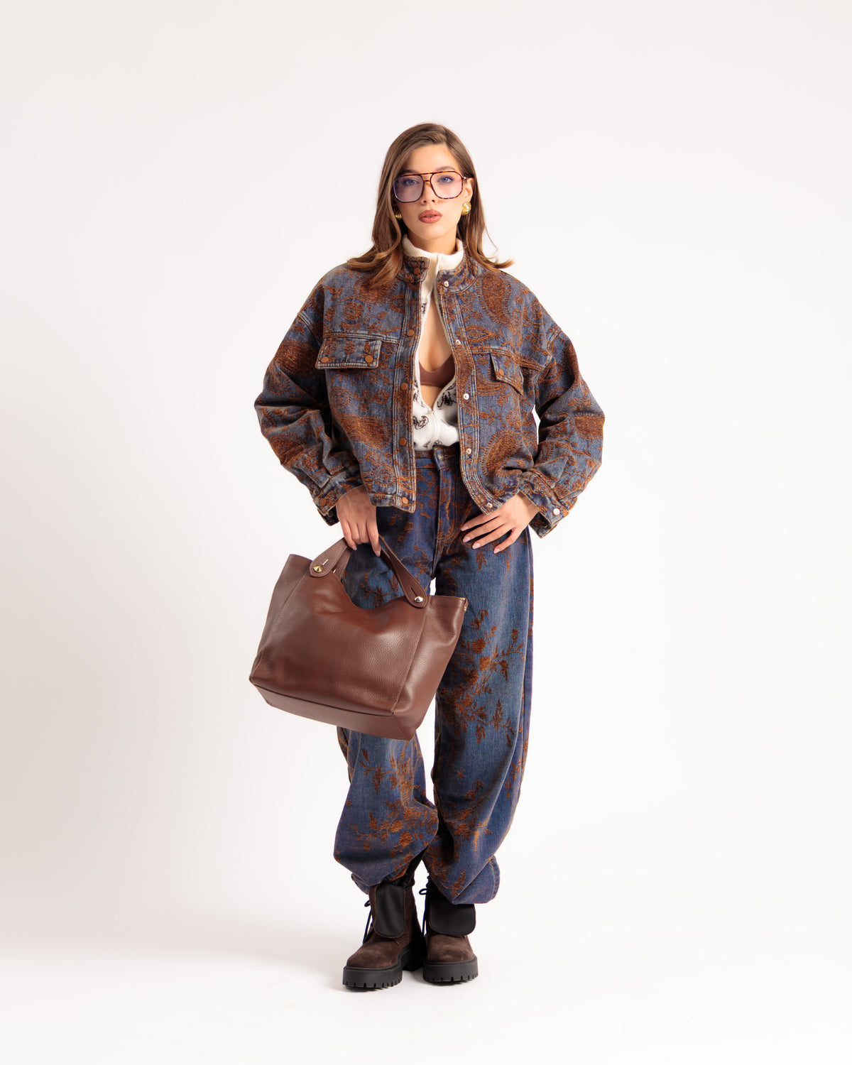 Jeans barrel fit floc - L1002