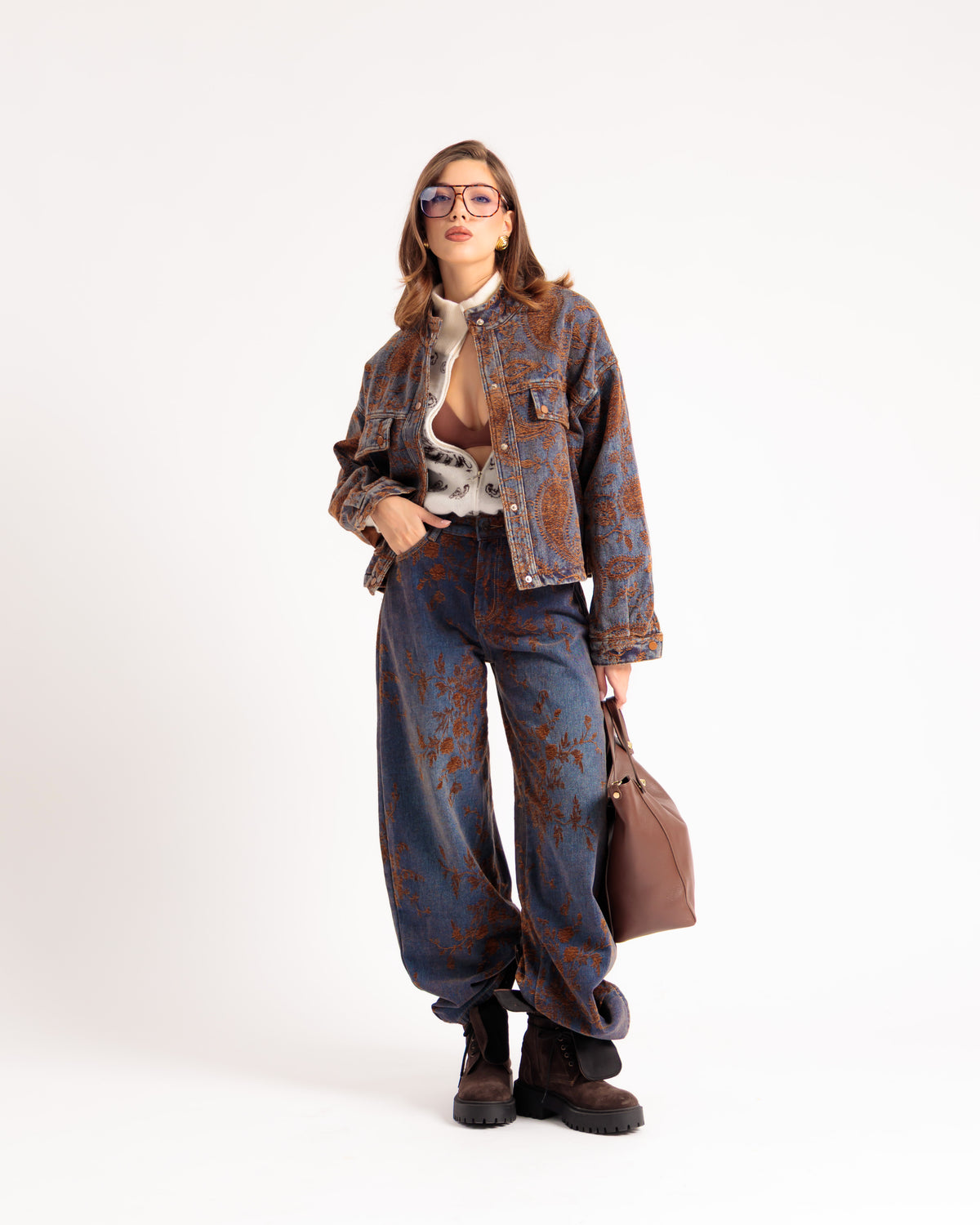 Jeans barrel fit floc - L1002