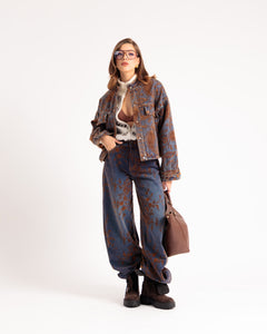 Jeans barrel fit floc - L1002
