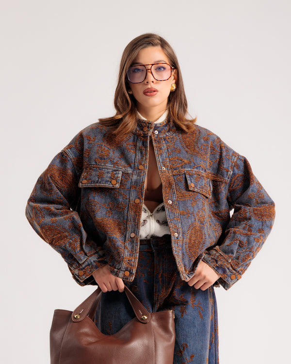 Veste en jean floquée - U63632