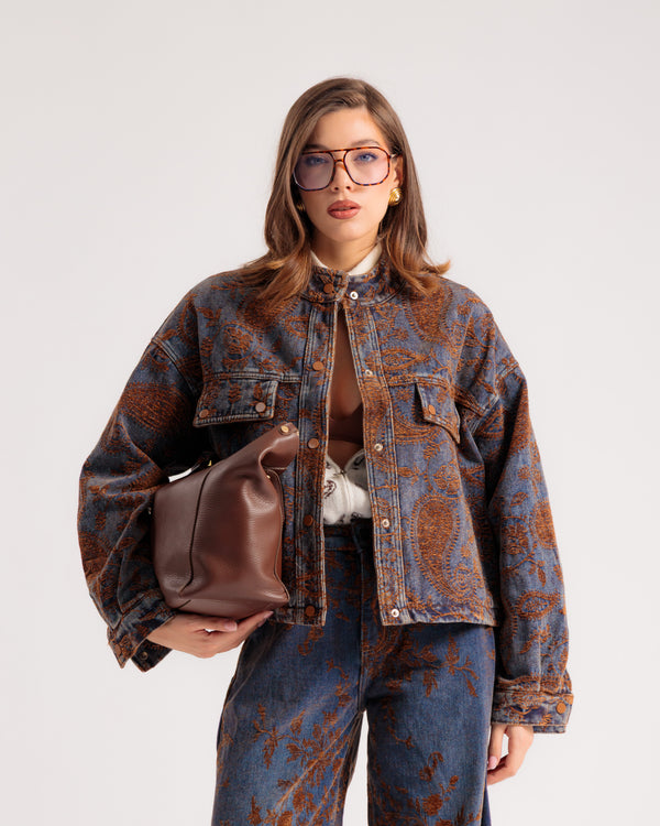 Veste en jean floquée - U63632
