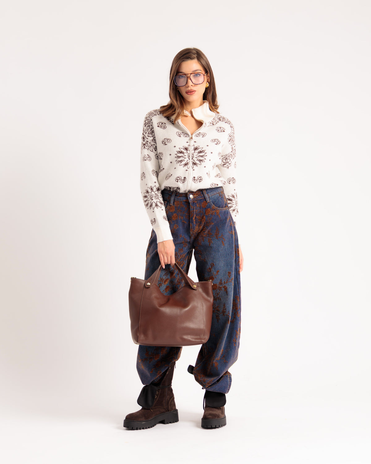 Cardigan zip bandana PANNA - AT9637