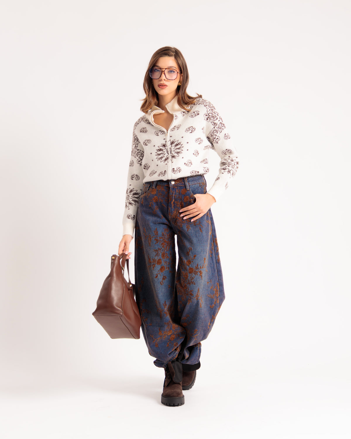 Cardigan zip bandana PANNA - AT9637
