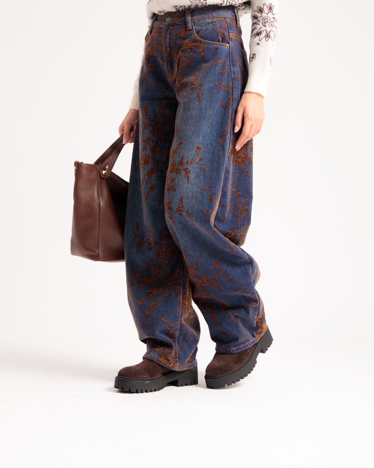 Jeans barrel fit floc - L1002