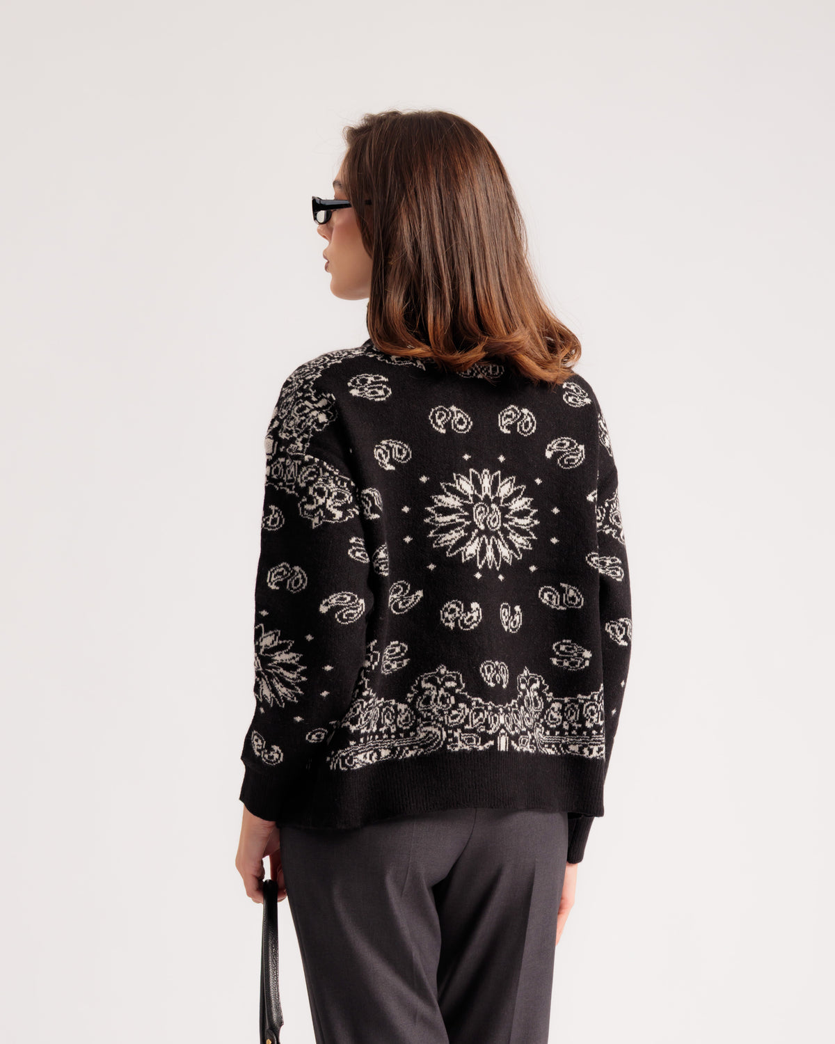 Cardigan zip bandana NERO - AT9637