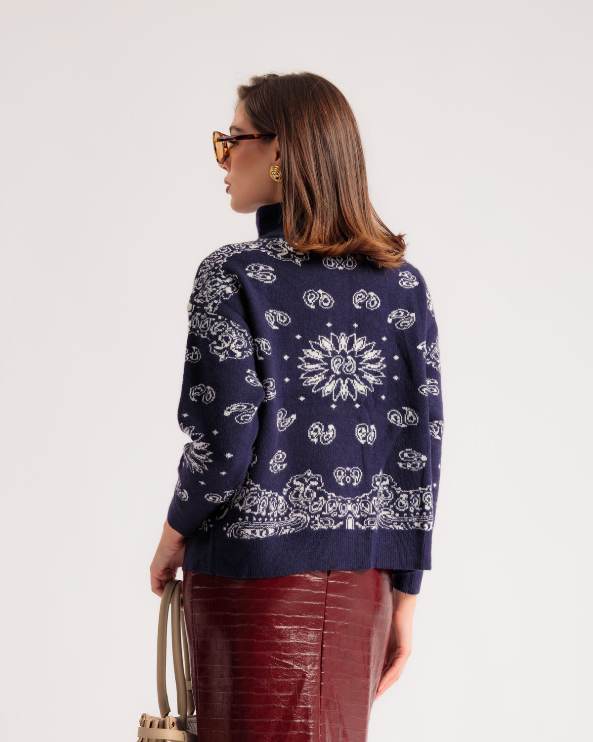 Cardigan zip bandana BLU - AT9637