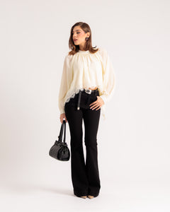 Camicia con colletto e pizzo - H16690