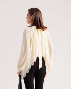 Camicia con colletto e pizzo - H16690