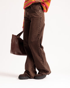 Jean wide leg MARRON - H5800-10