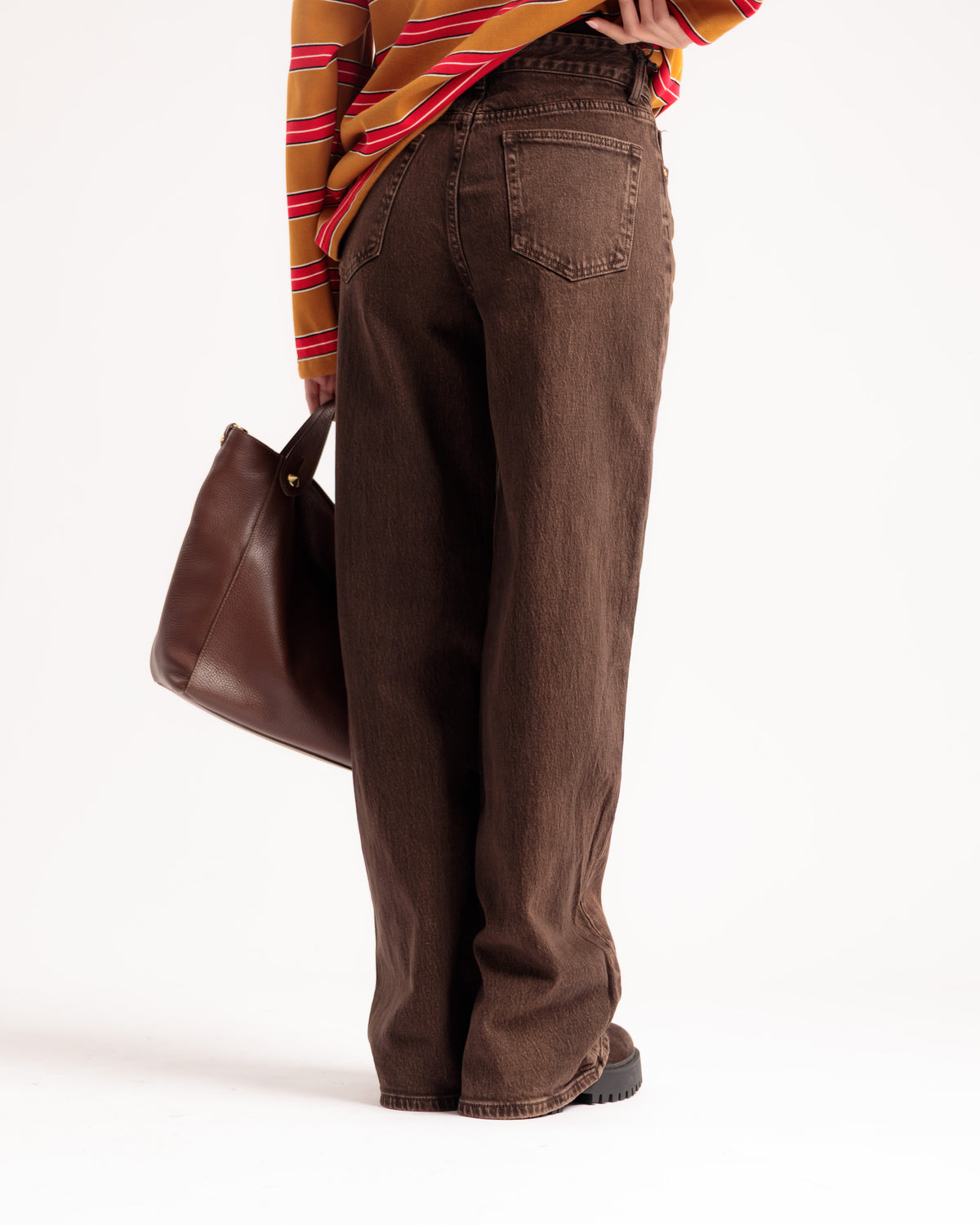 Jean wide leg MARRON - H5800-10