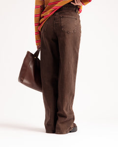 Jean wide leg MARRON - H5800-10