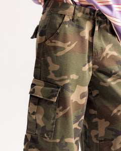 Bermuda en jean style militaire - P16898
