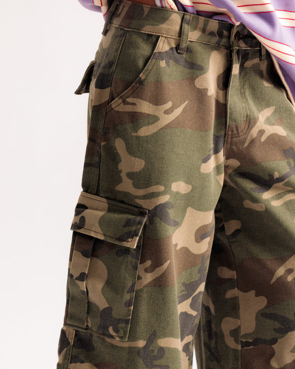 Bermuda en jean style militaire - P16898