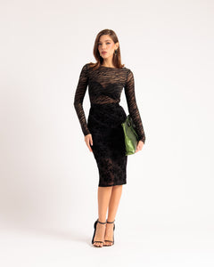 Jupe midi en tulle - J16993