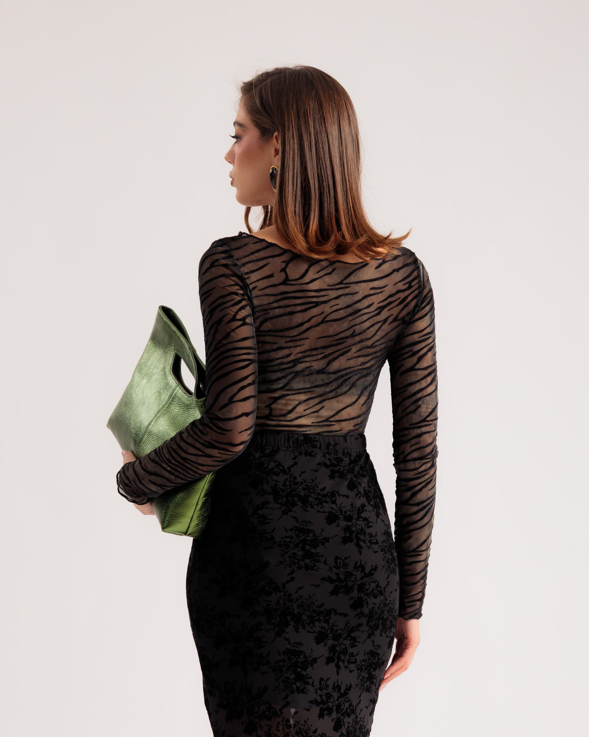 Pull zébré en tulle - H16997
