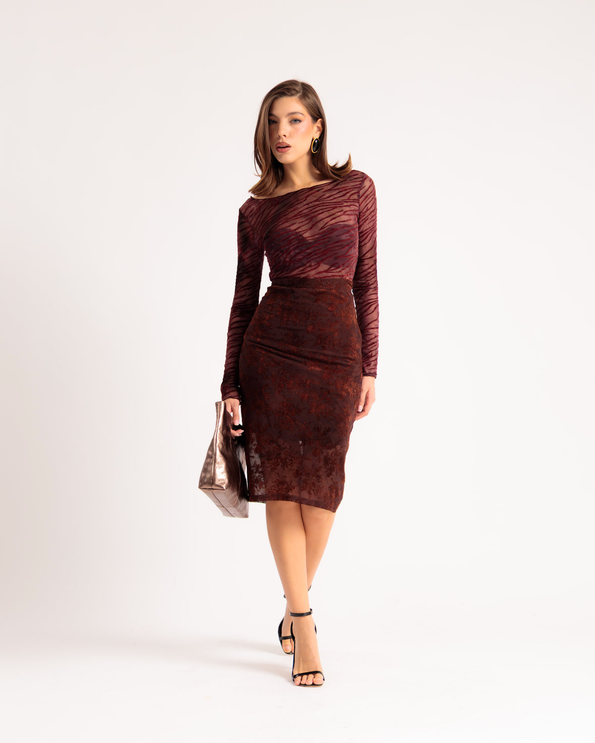 Jupe midi en tulle - J16993
