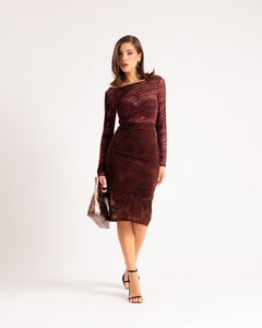 Jupe midi en tulle - J16993